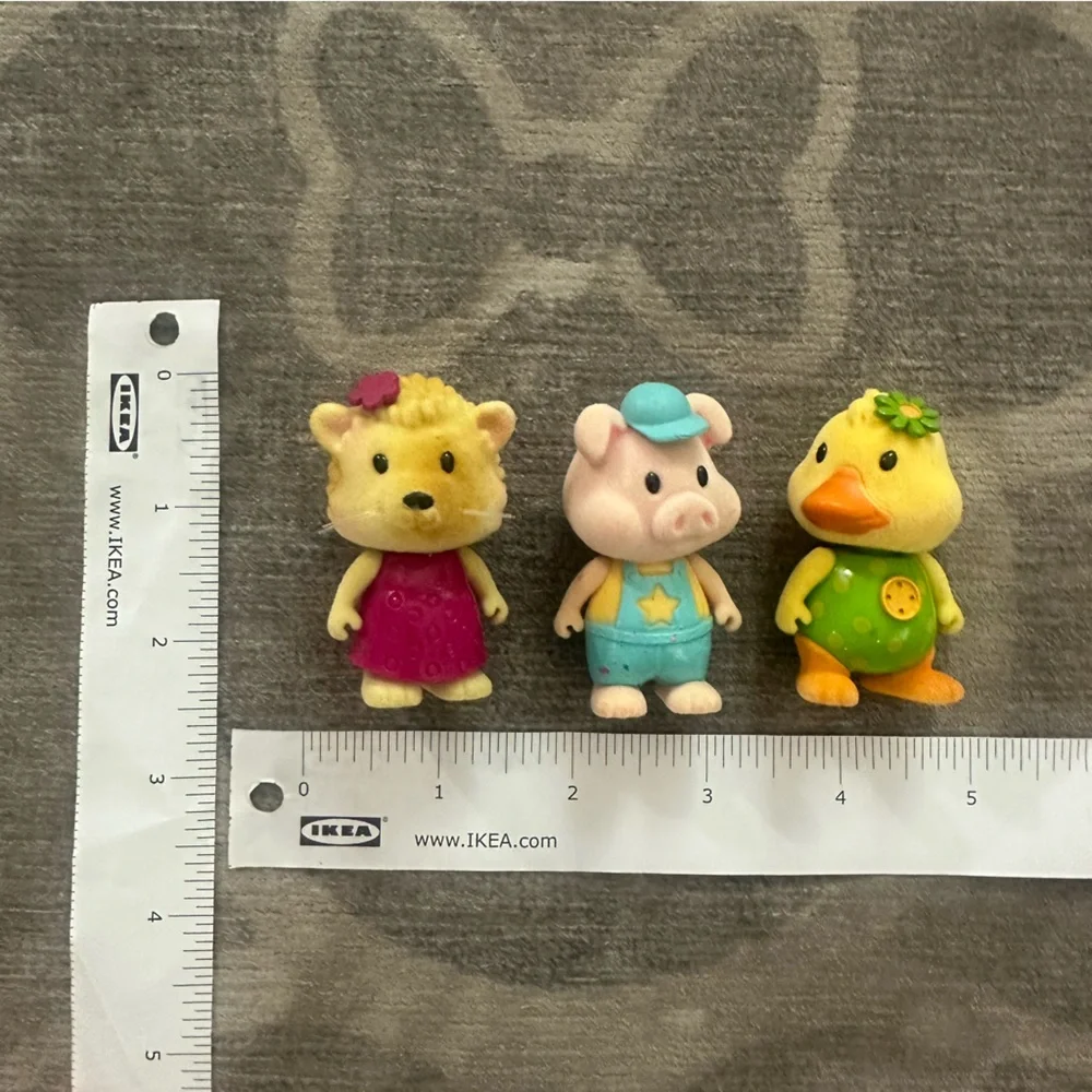 Lil Woodzeez fuzzy figurines (Harley, Dan & Percy)